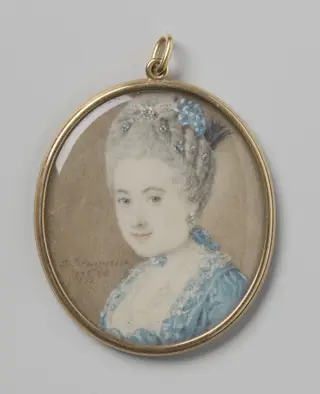 Portret van een vrouw, by Daniël Bruyninx, ivory
