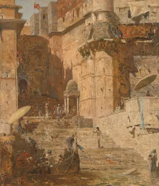 Benares, 1913, by Marius Bauer, oil, 1913