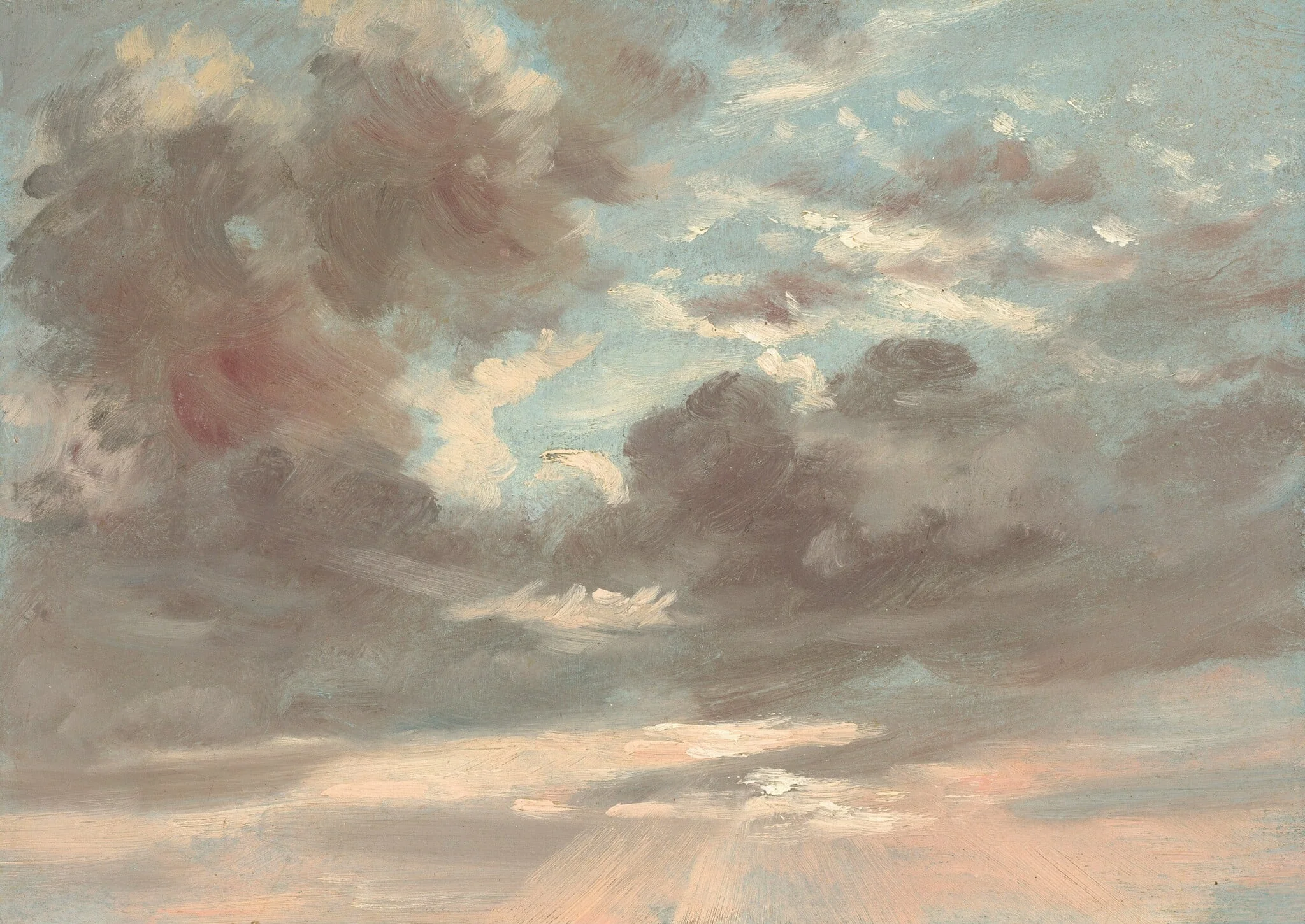 Cloud Study: Stormy Sunset, detail