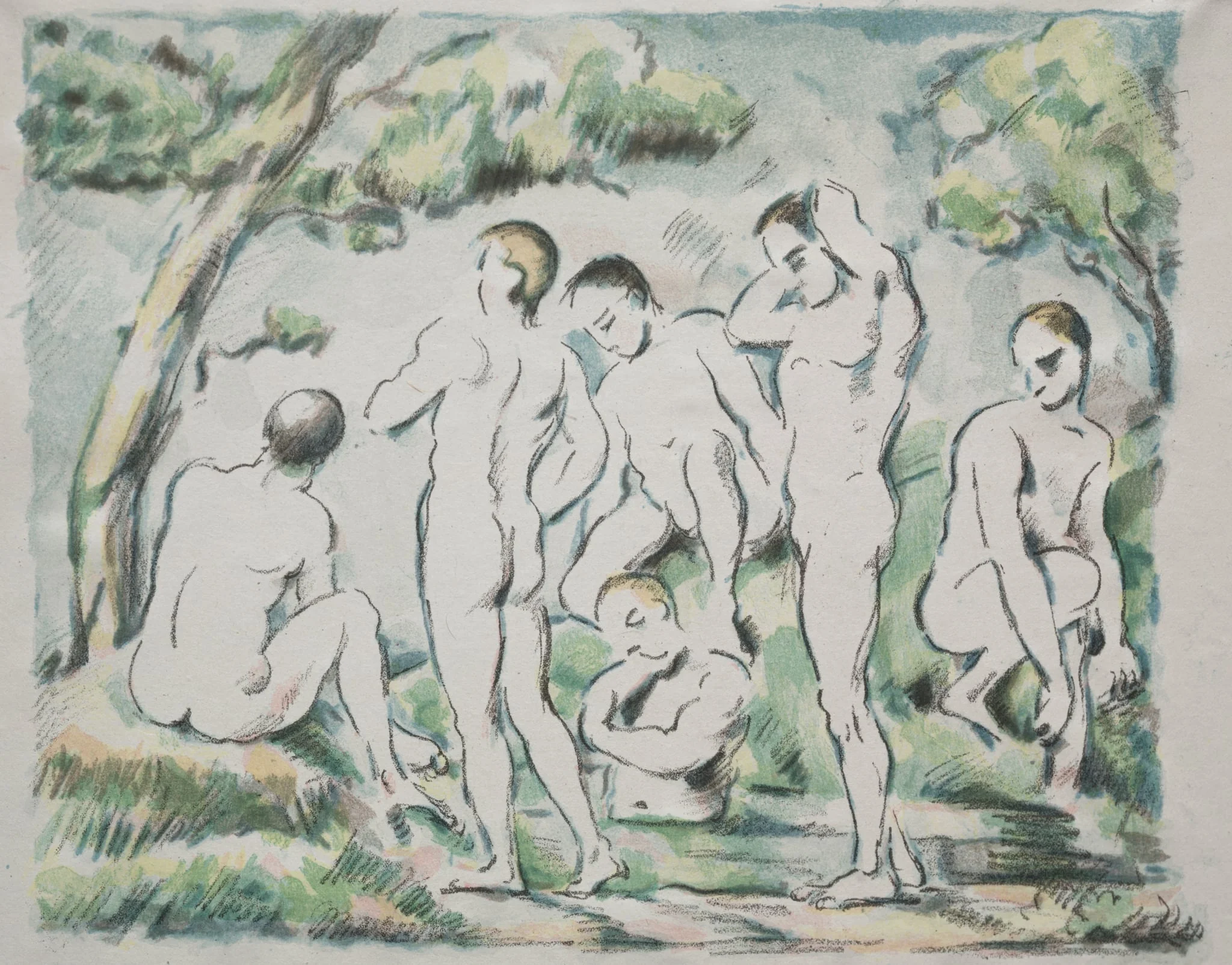 The Bathers, detail