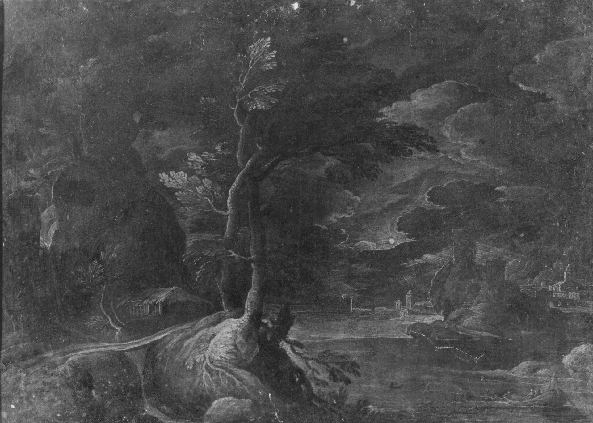 Moonlight Landscape, detail