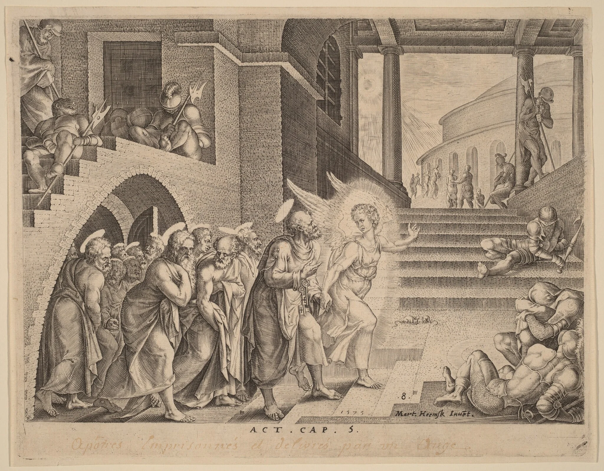 The Apostles Delivered from Prison by an Angel, detail