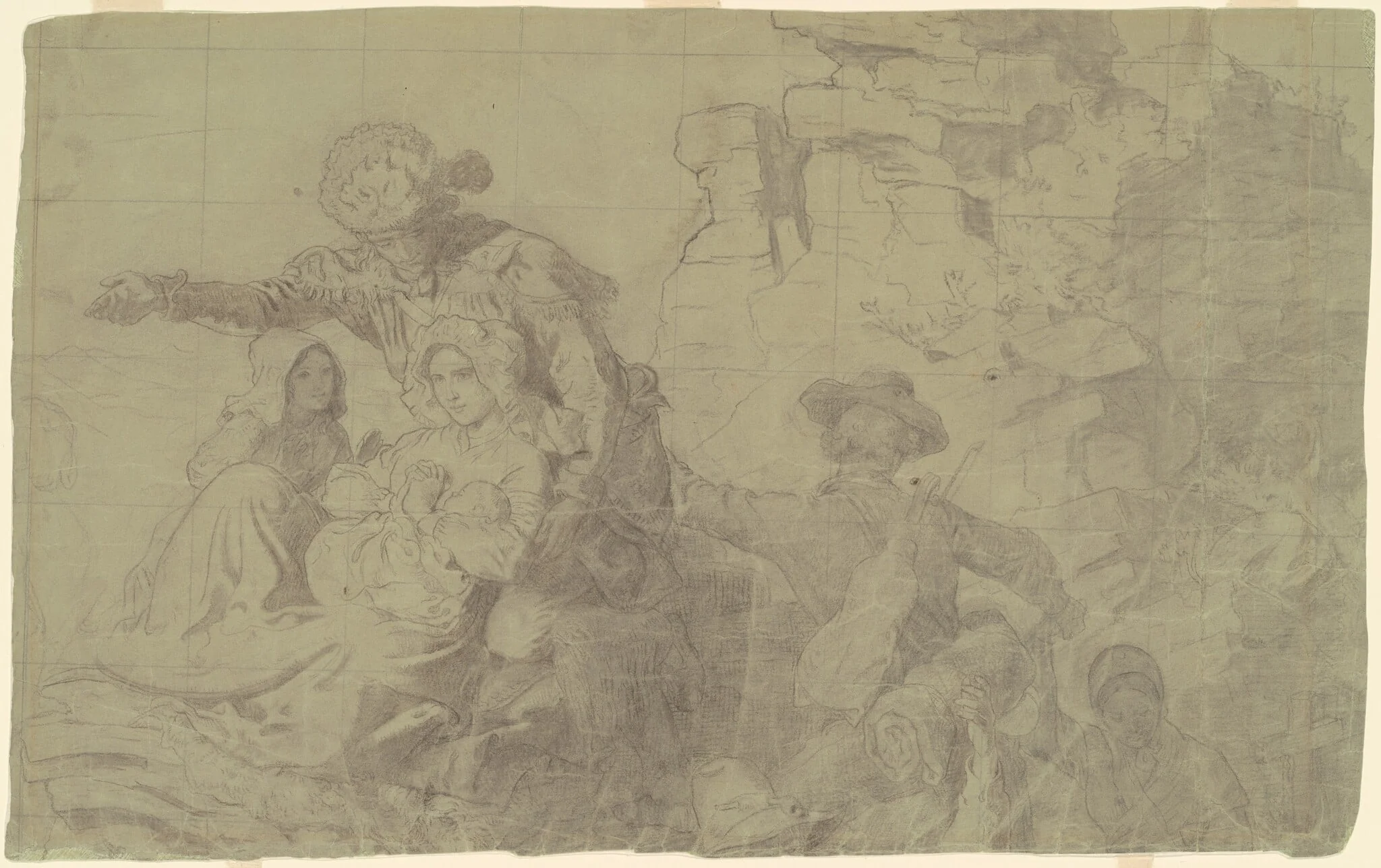 Study for "Westward the Course of Empire Takes Its Way", detail