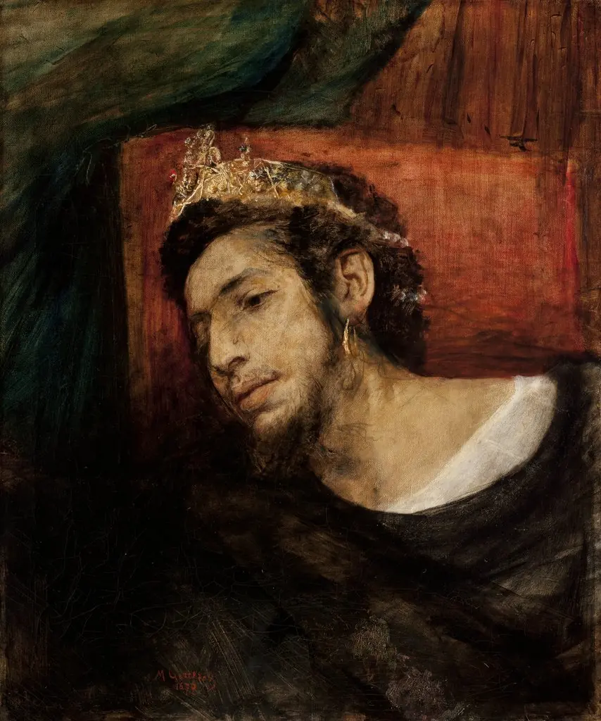 Ahasuerus, by Maurycy Gottlieb, oil
