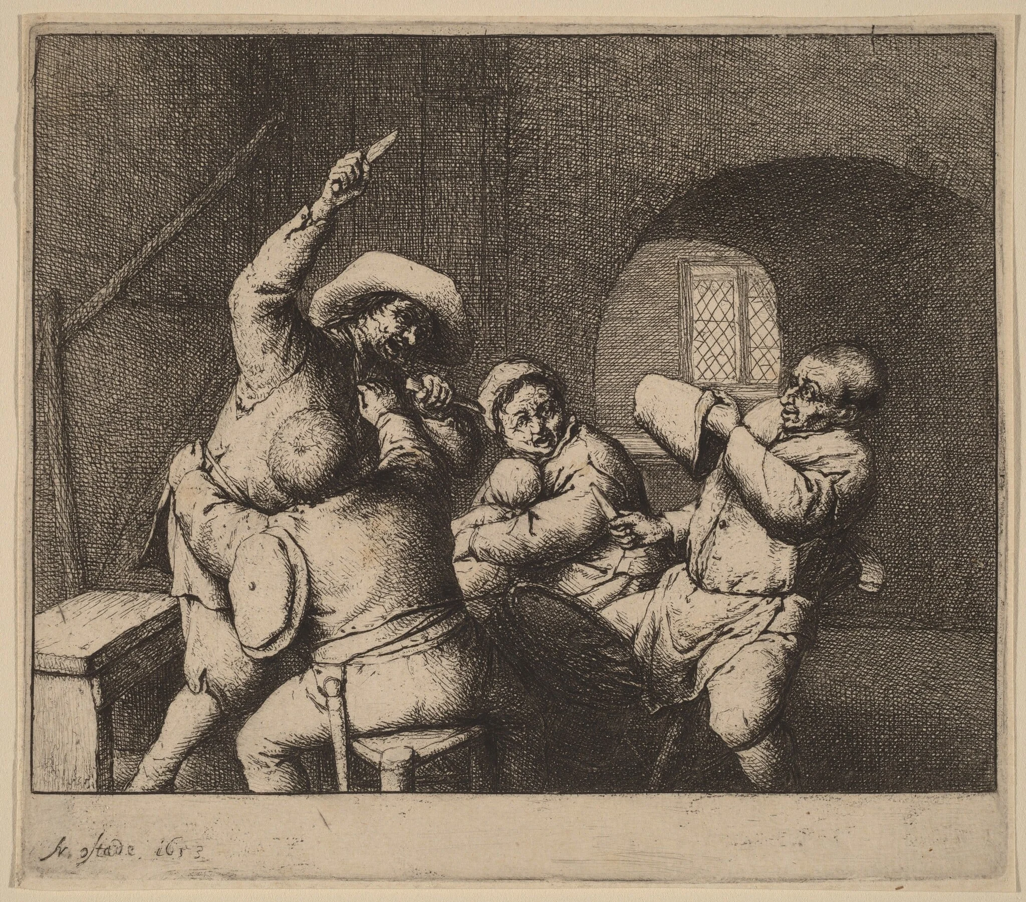 Knife Fight Among Peasants, detail