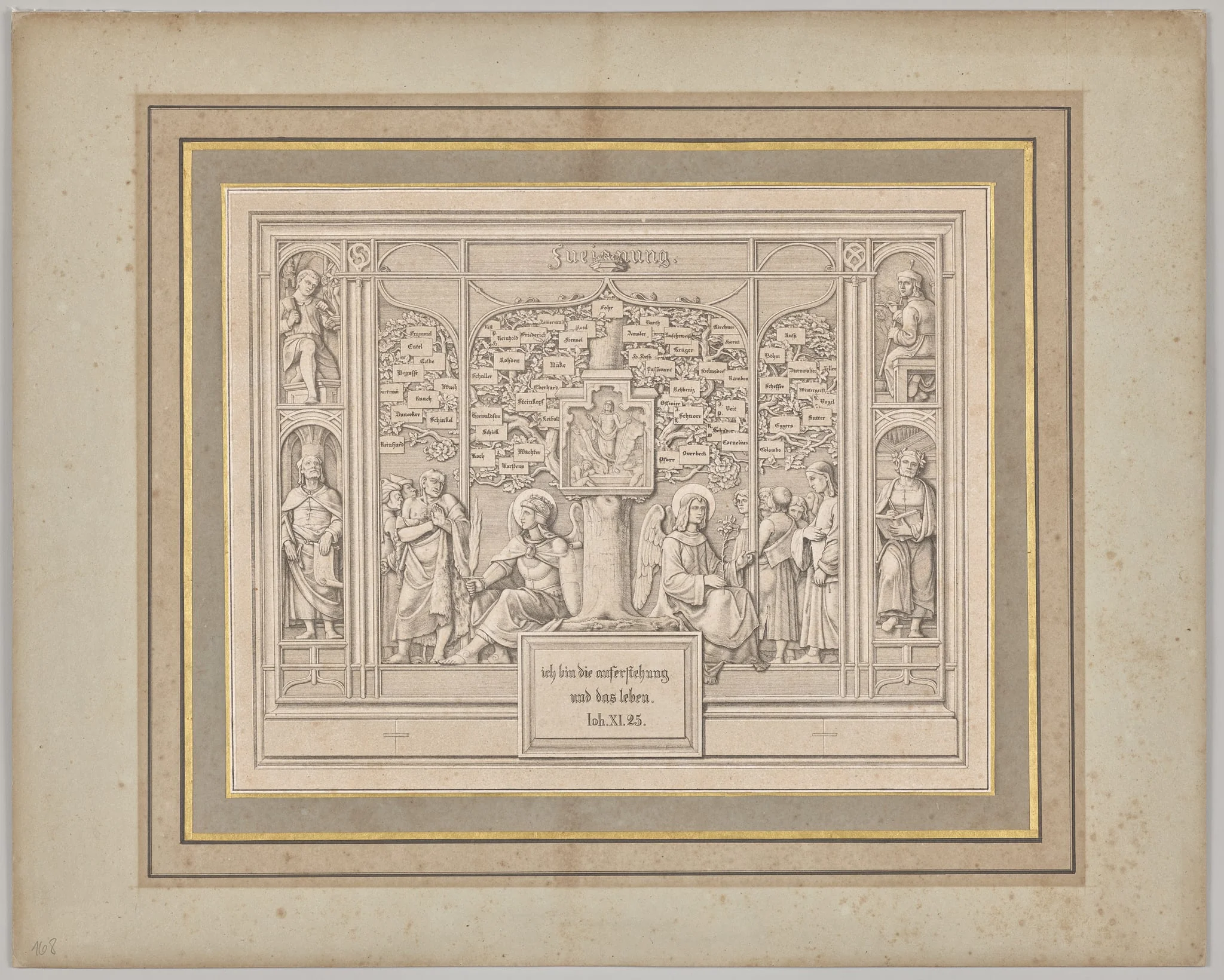 Dedication. John XI, 25, detail