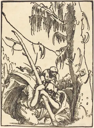 Saint Christopher, by Albrecht Altdorfer, ink, 1513