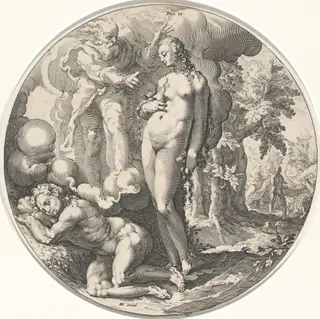 Dies VI (Sixth Day), by Jan Muller, ink, 1589