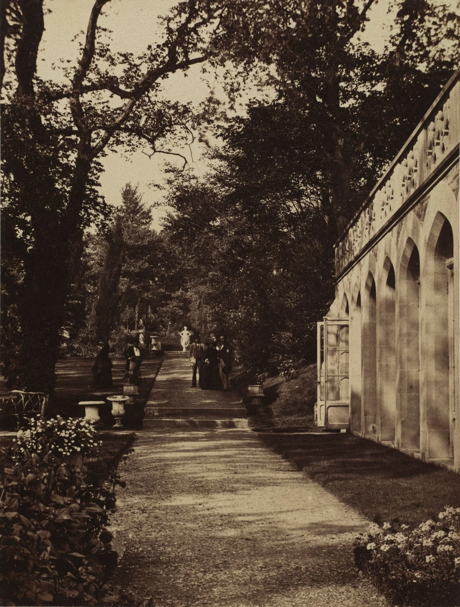 Orangery and Flower Garden at Singleton, Glamorganshire, detail