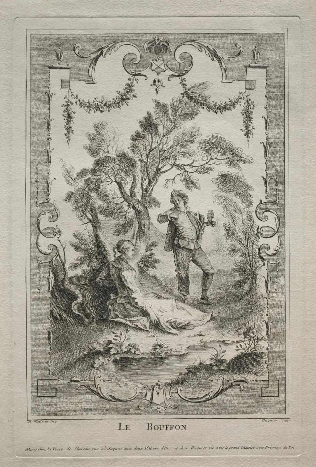 The Buffoon, Arabesque, by Gabriel Huquier, 1750