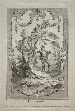 The Buffoon, Arabesque, by Gabriel Huquier, 1750
