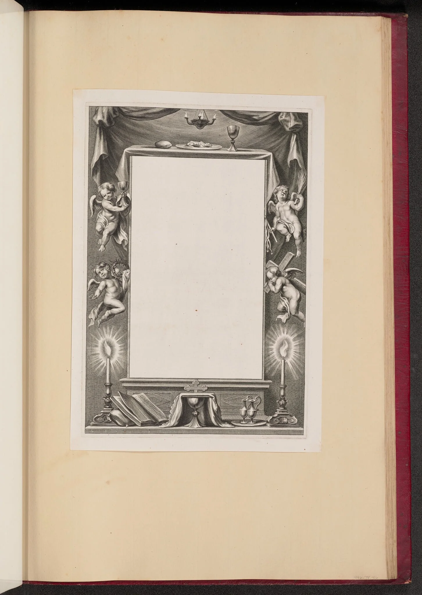Border Illustration with Putti Holding the Attributes of the Passion, detail