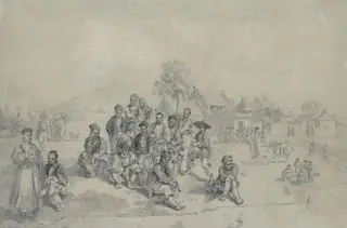A Scene in China, by William Alexander, watercolor