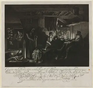 Jupiter and Mercury in the House of Philemon and Baucis, by Hendrik Goudt, ink, 1612