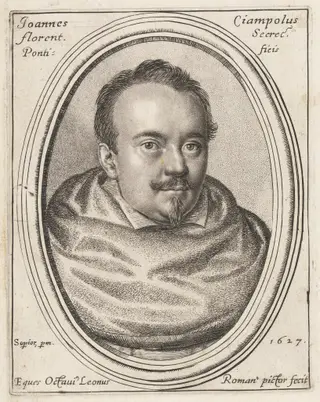 Giovanni Ciampoli, Papal Secretary, by Ottavio Leoni, ink, 1627