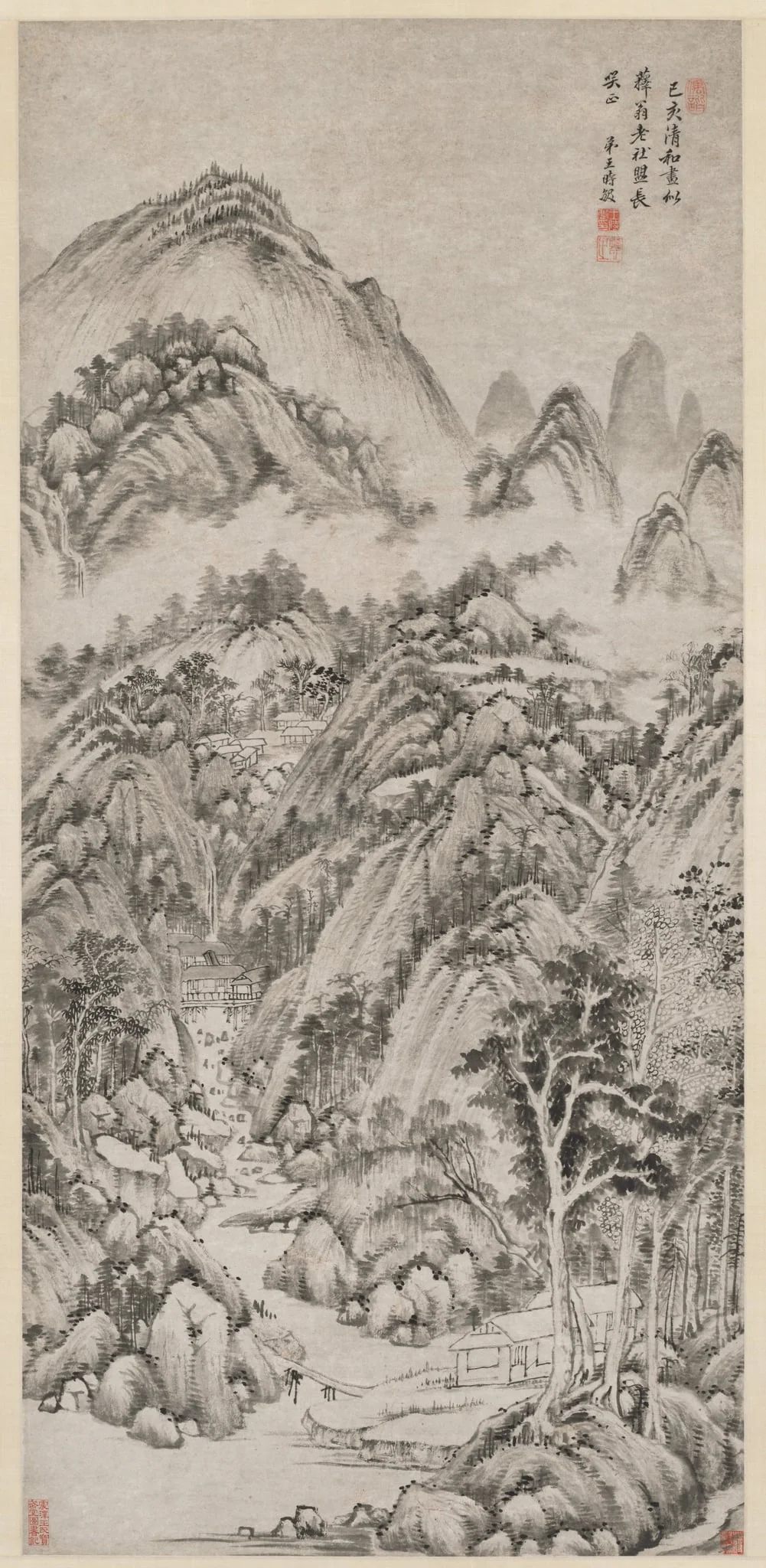 Mountain Village Embraced by the Summer, detail