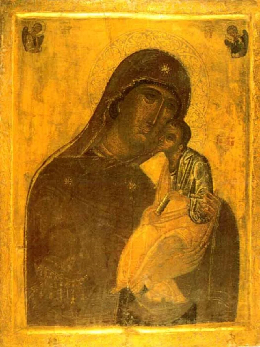 Maica Domnului cu Pruncul - Eleusa, detail