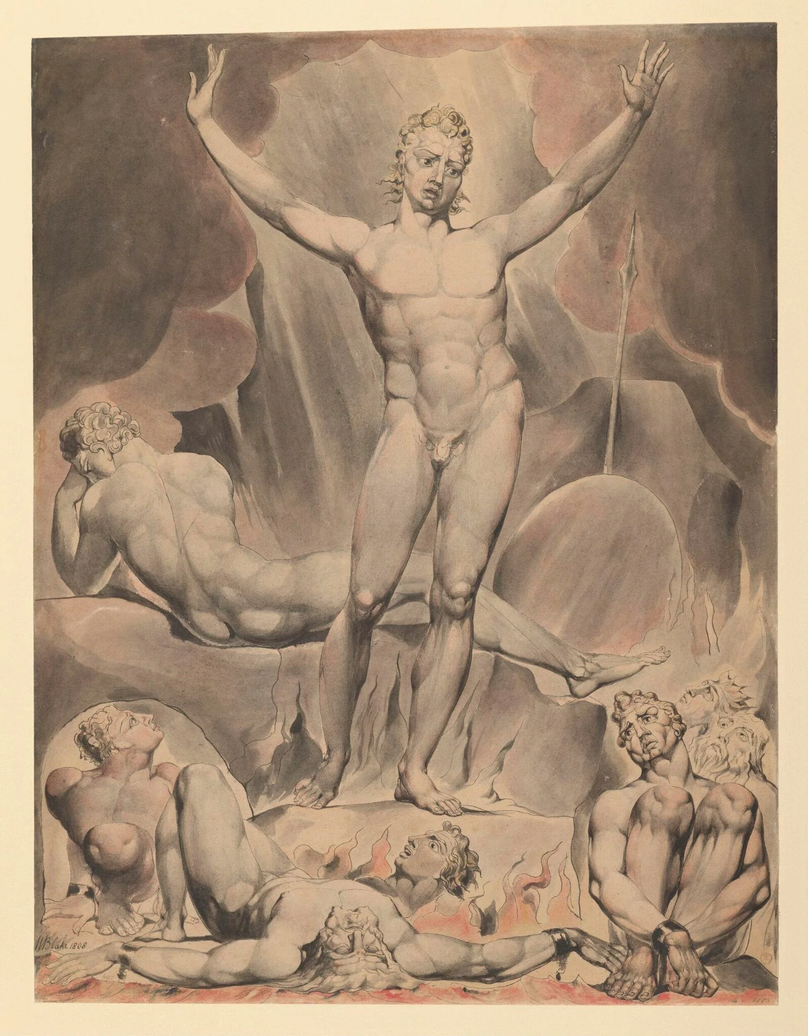 Satan arousing the rebel angels, detail