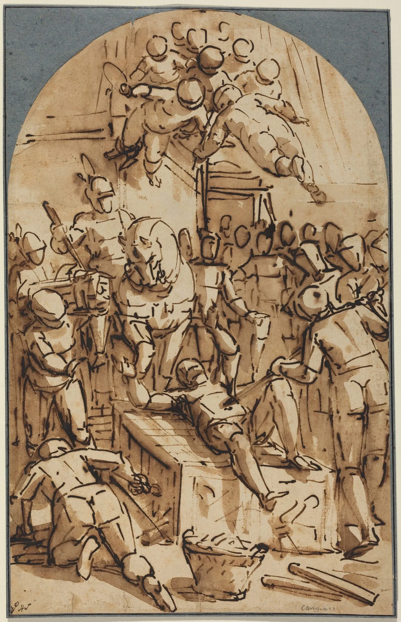 The Martyrdom of Saint Lawrence, detail