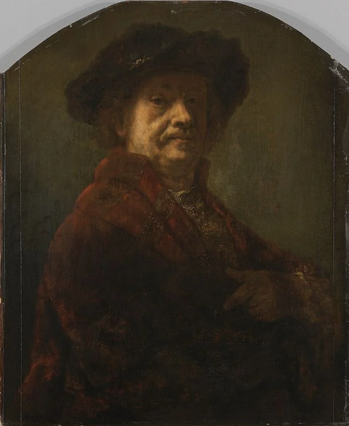 Portrait of Rembrandt, detail