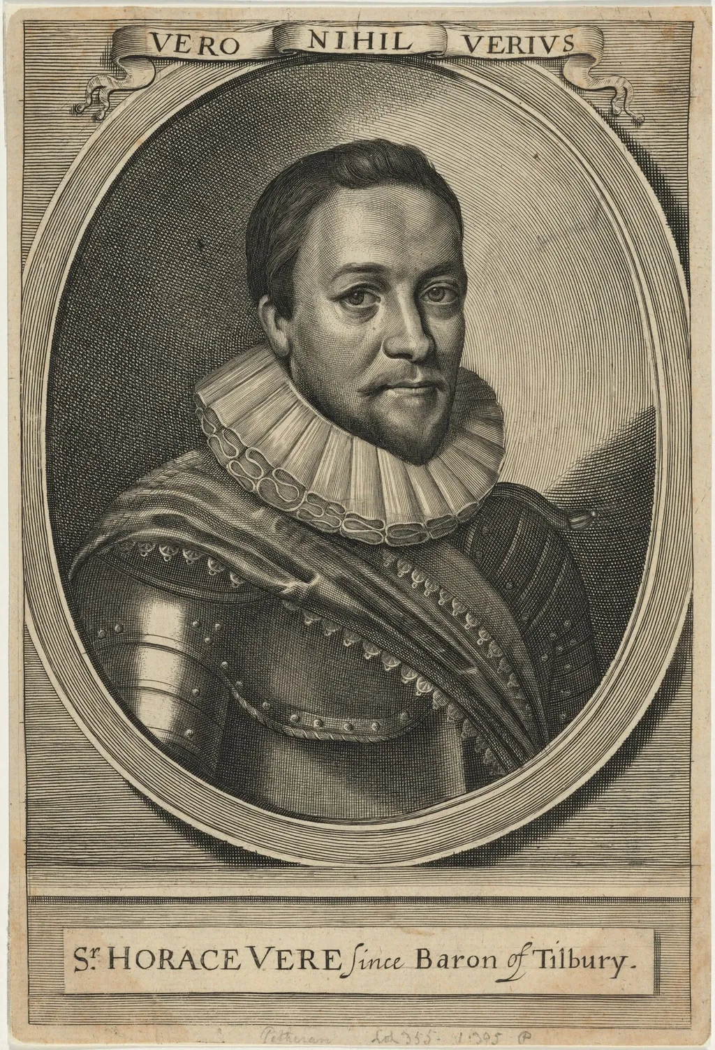 Sir Horace Vere, by William Faithorne, ink, 1657