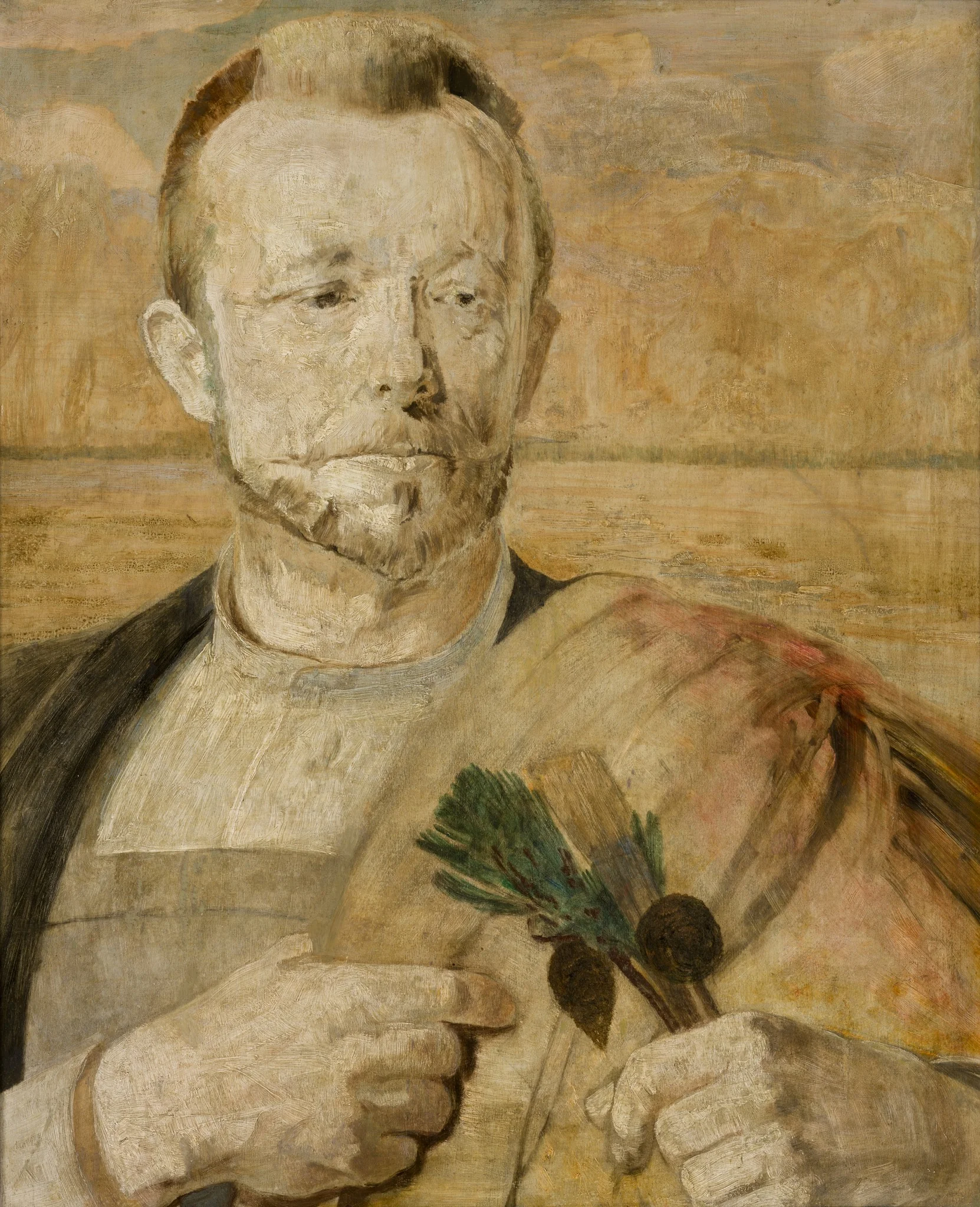 Portrait of Aleksander Mroczkowski, detail