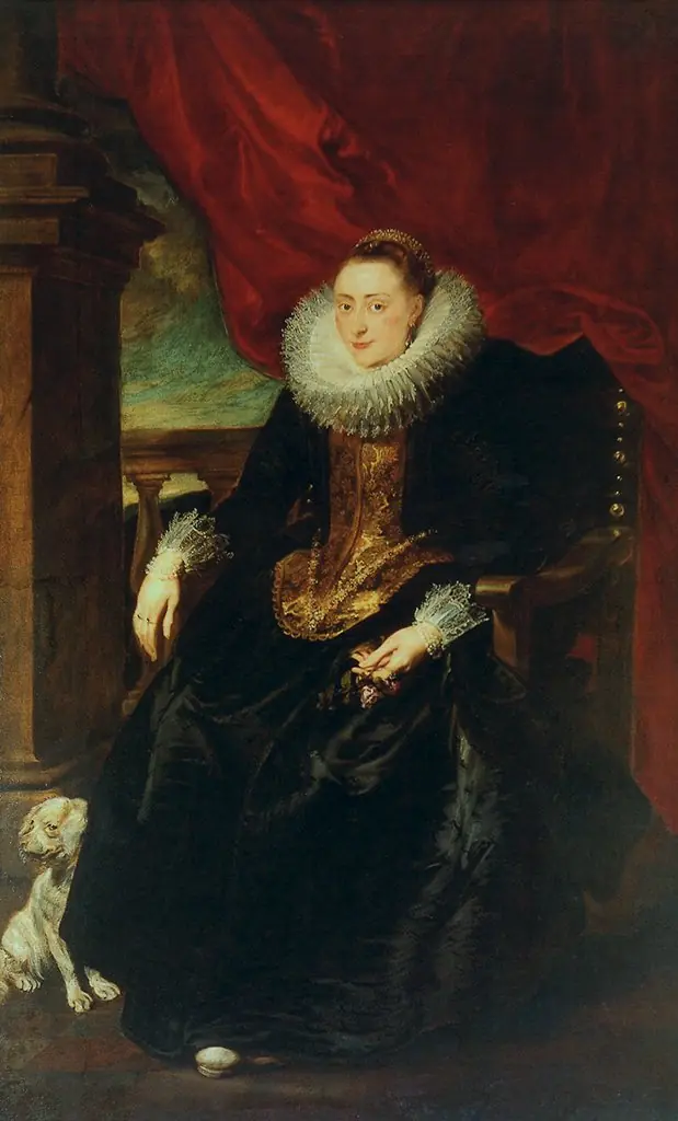 Portrait of a woman of the Vinck/Vincque family, by Anthony van Dyck, oil, 1619