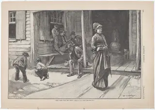 With Pride Upon Her Brow, by Frederick Juengling, ink, 1878