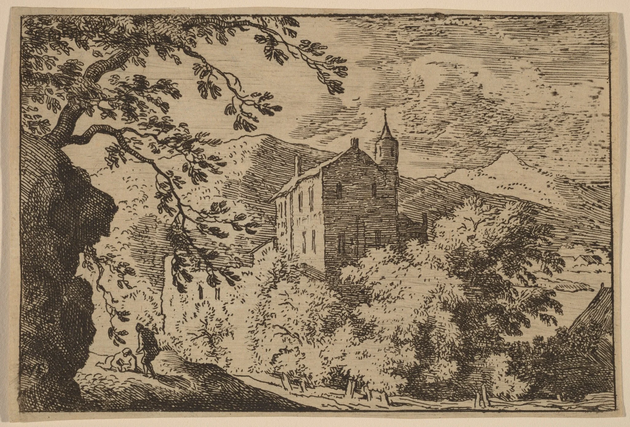 Large House with a Turret, detail