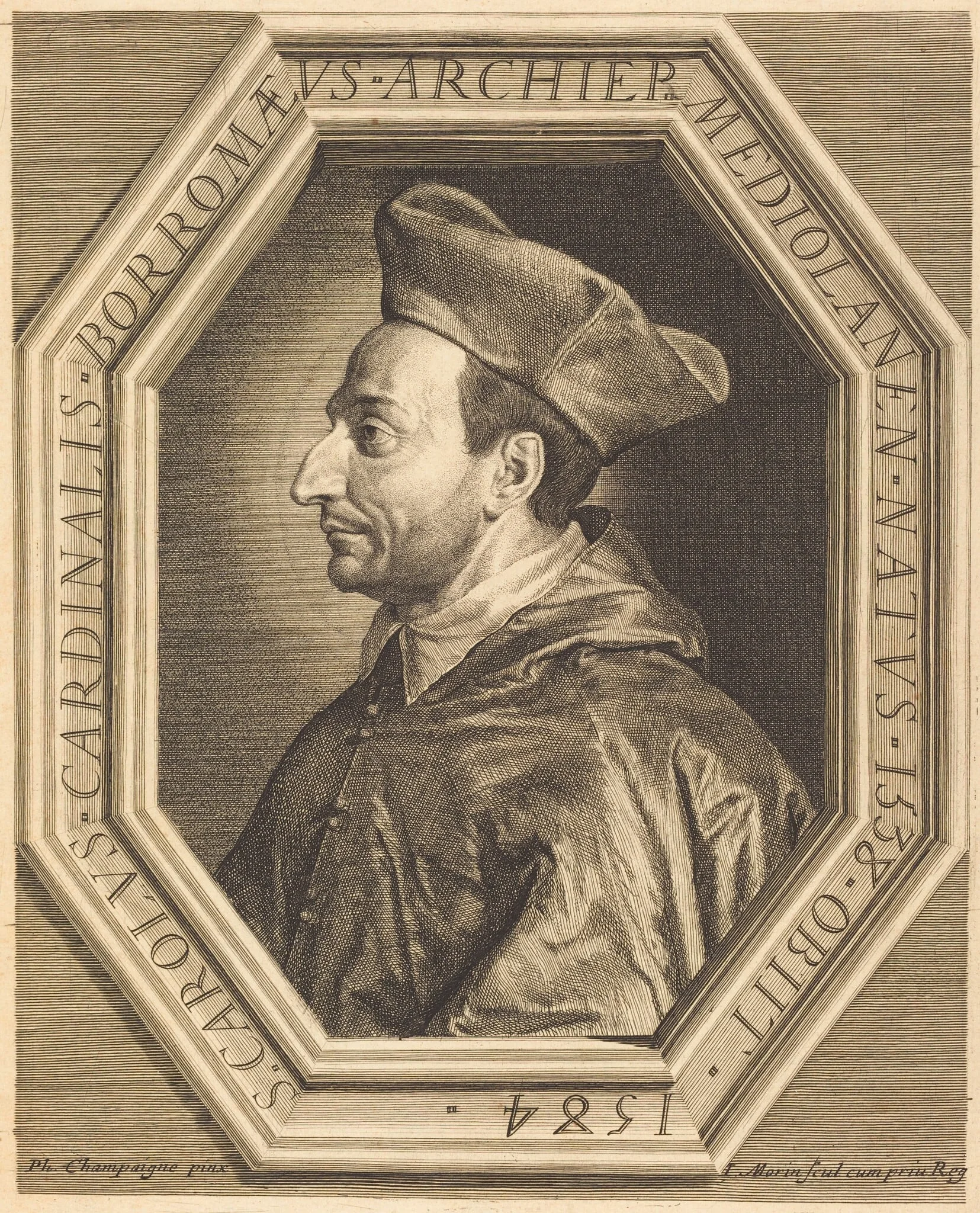 Saint Charles, Cardinal Borromeo, detail