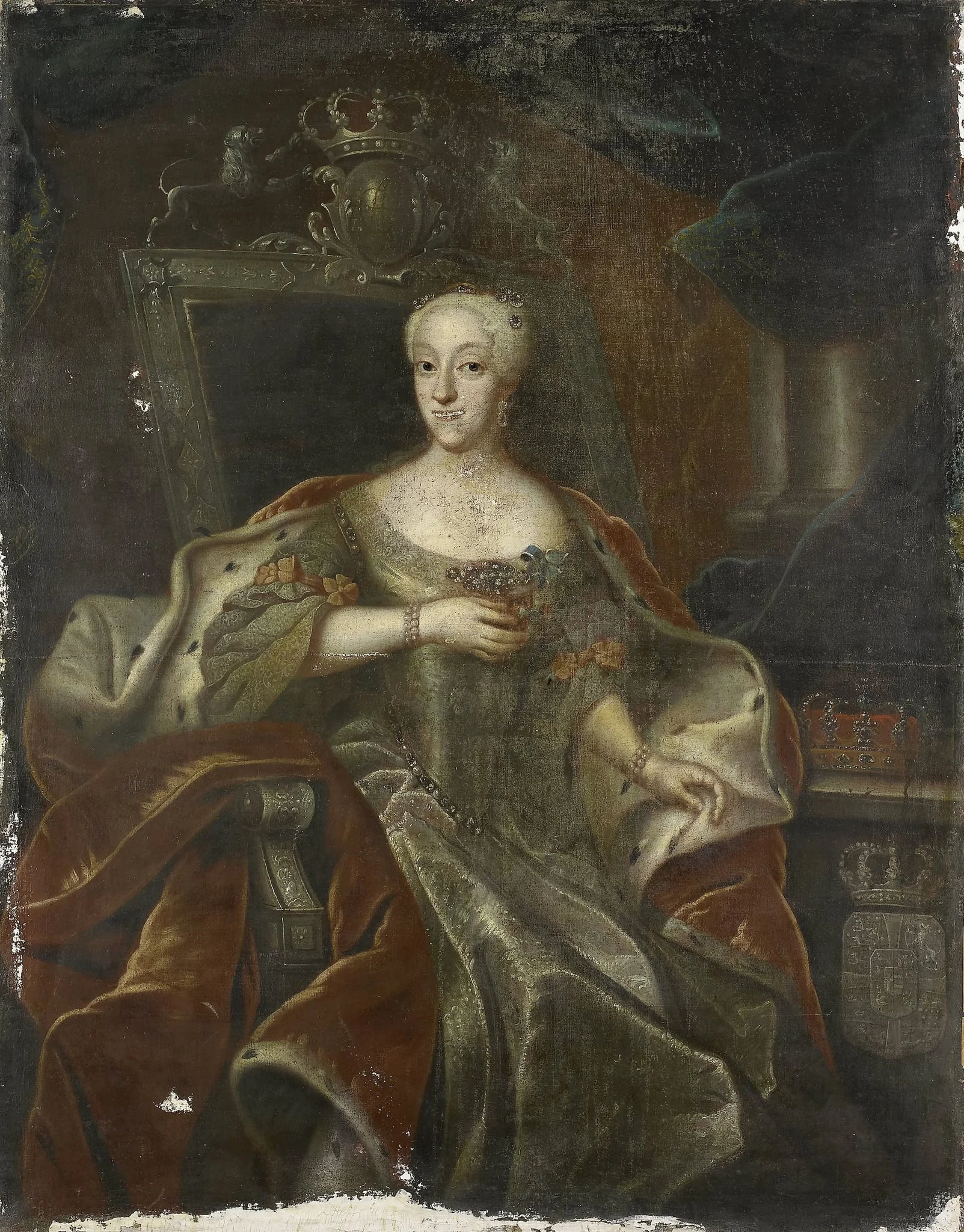 Portrait of Princess Charlotte Amalie, Daughter of Frederick IV, King of Denmark, detail