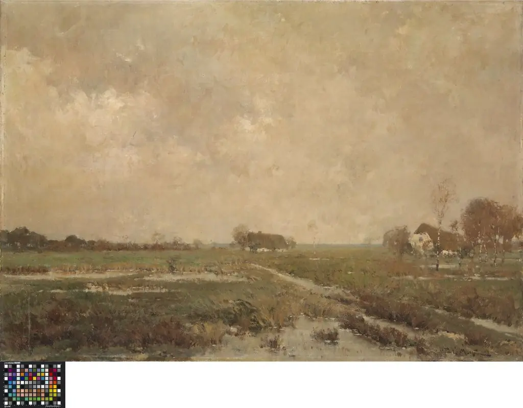 Landschap in de Kempen, by Paul Mathieu, oil, 1872