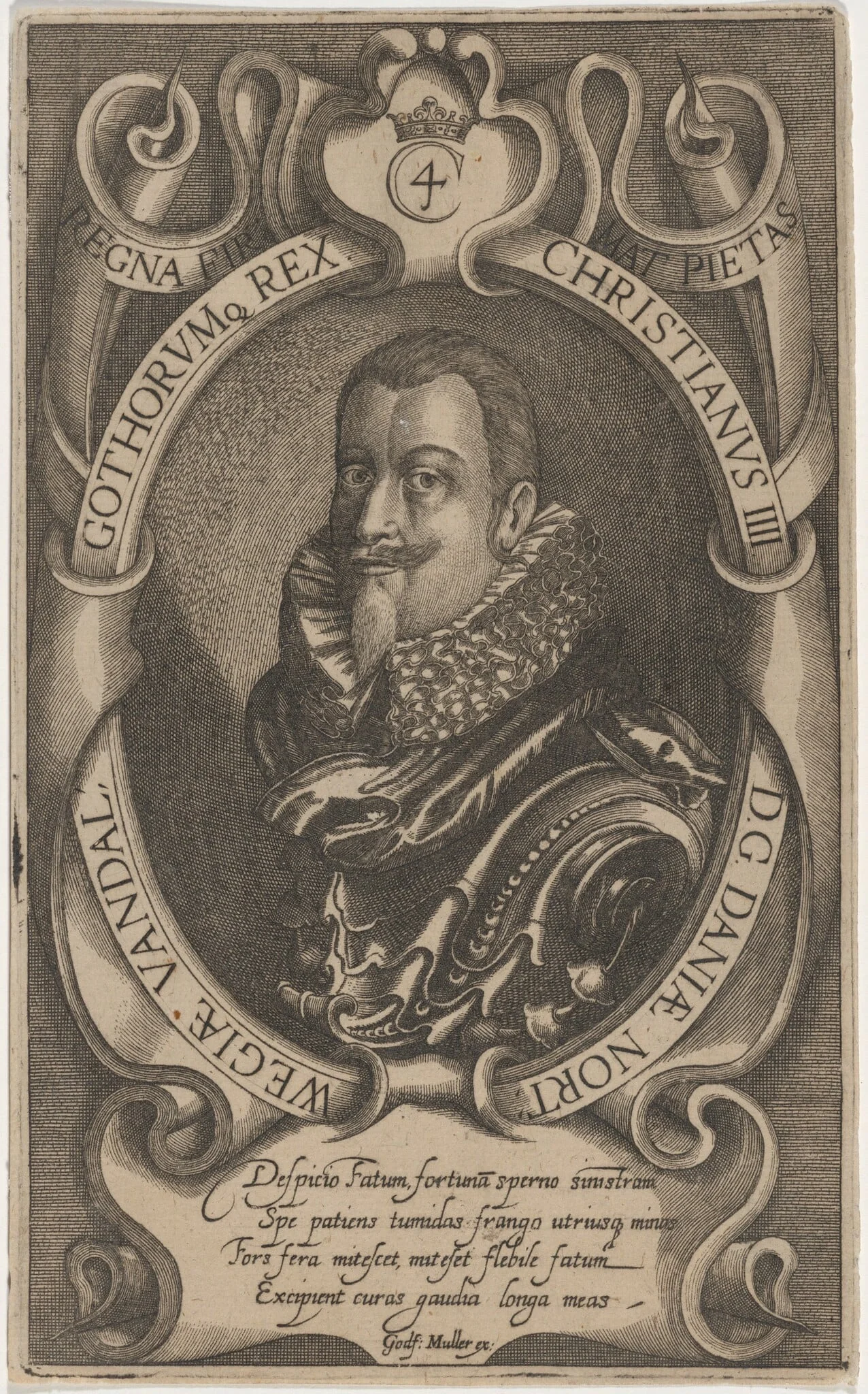 Christian IV, King of Denmark, detail
