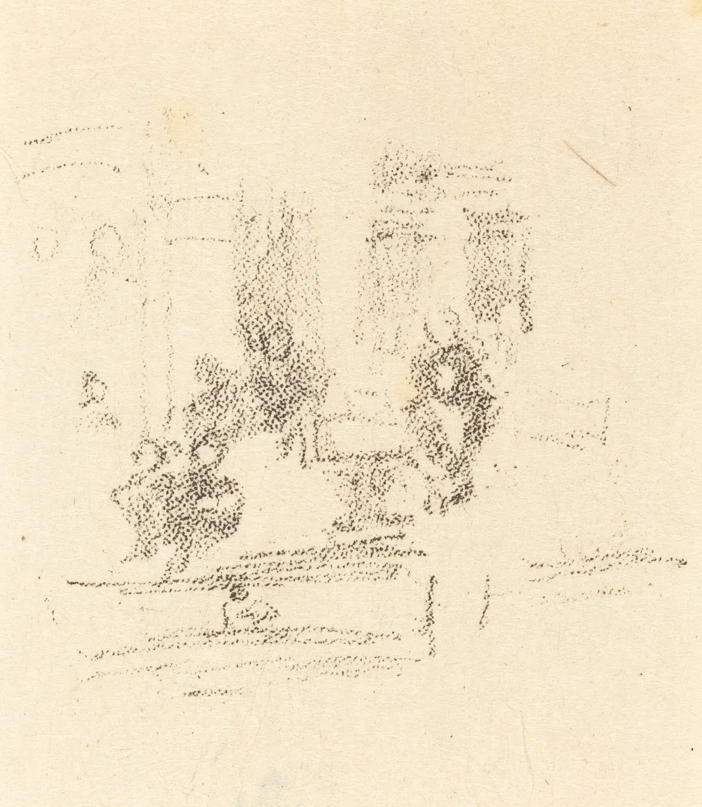 Trial Sketch: An Interior, by James McNeill Whistler, ink, 1891