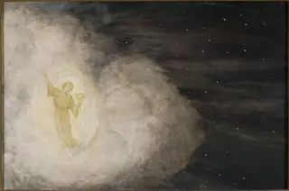 Angel with the star of Bethlehem, by Hans Thoma, oil, 1894