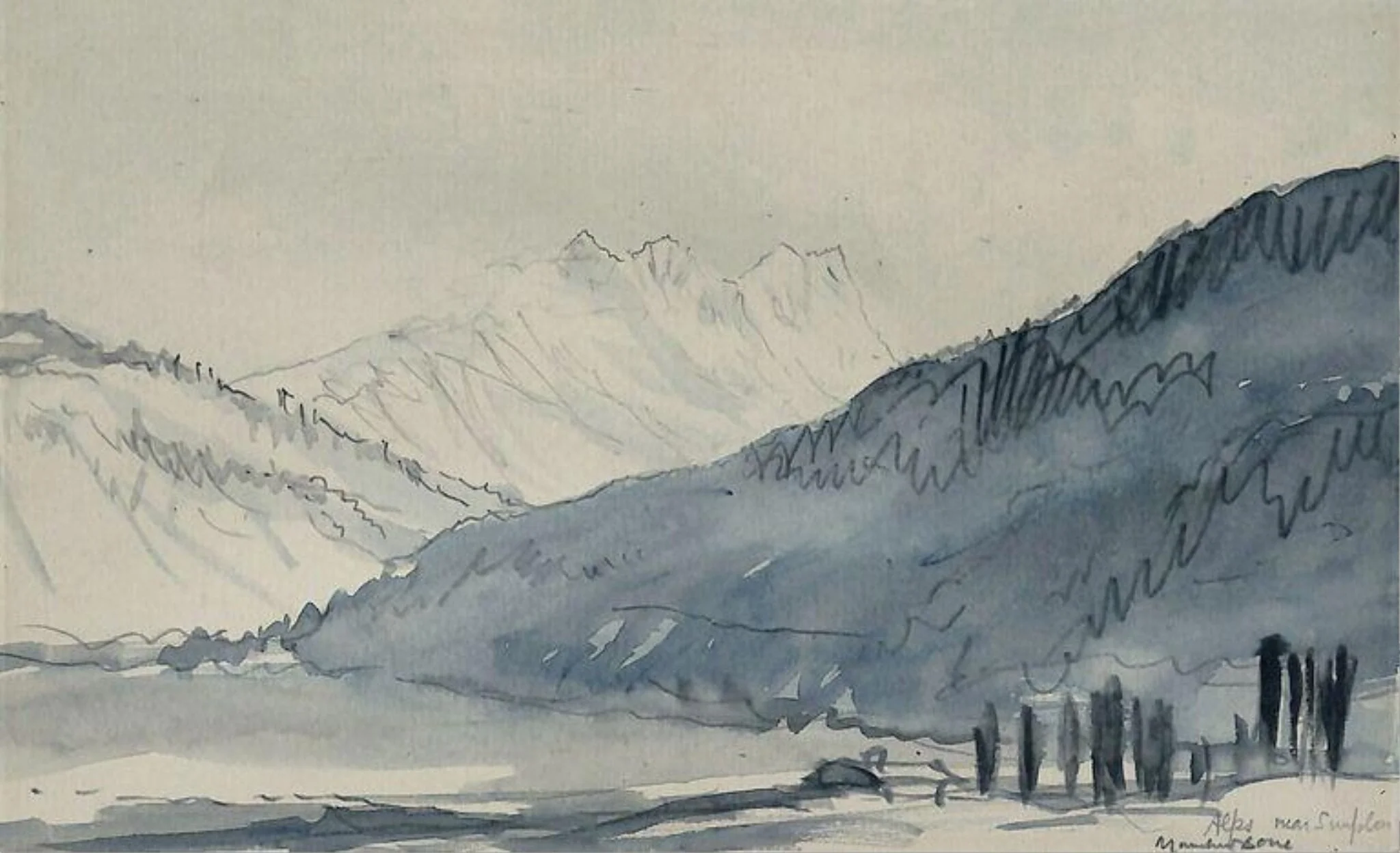Alps near Simplon, detail