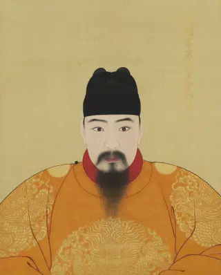 明代帝后半身像册（一）-孝宗敬皇帝