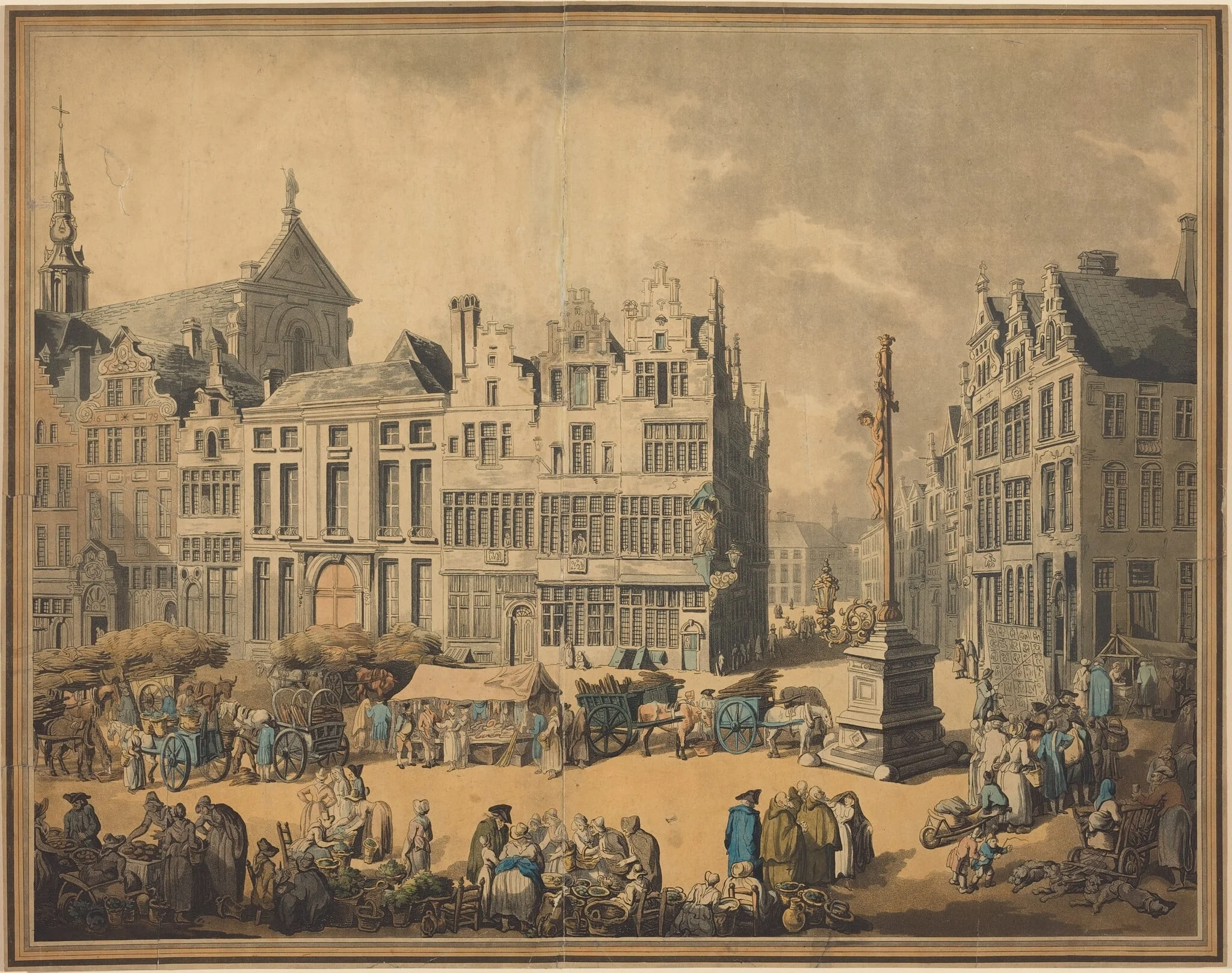 Place de Meir at Antwerp, detail
