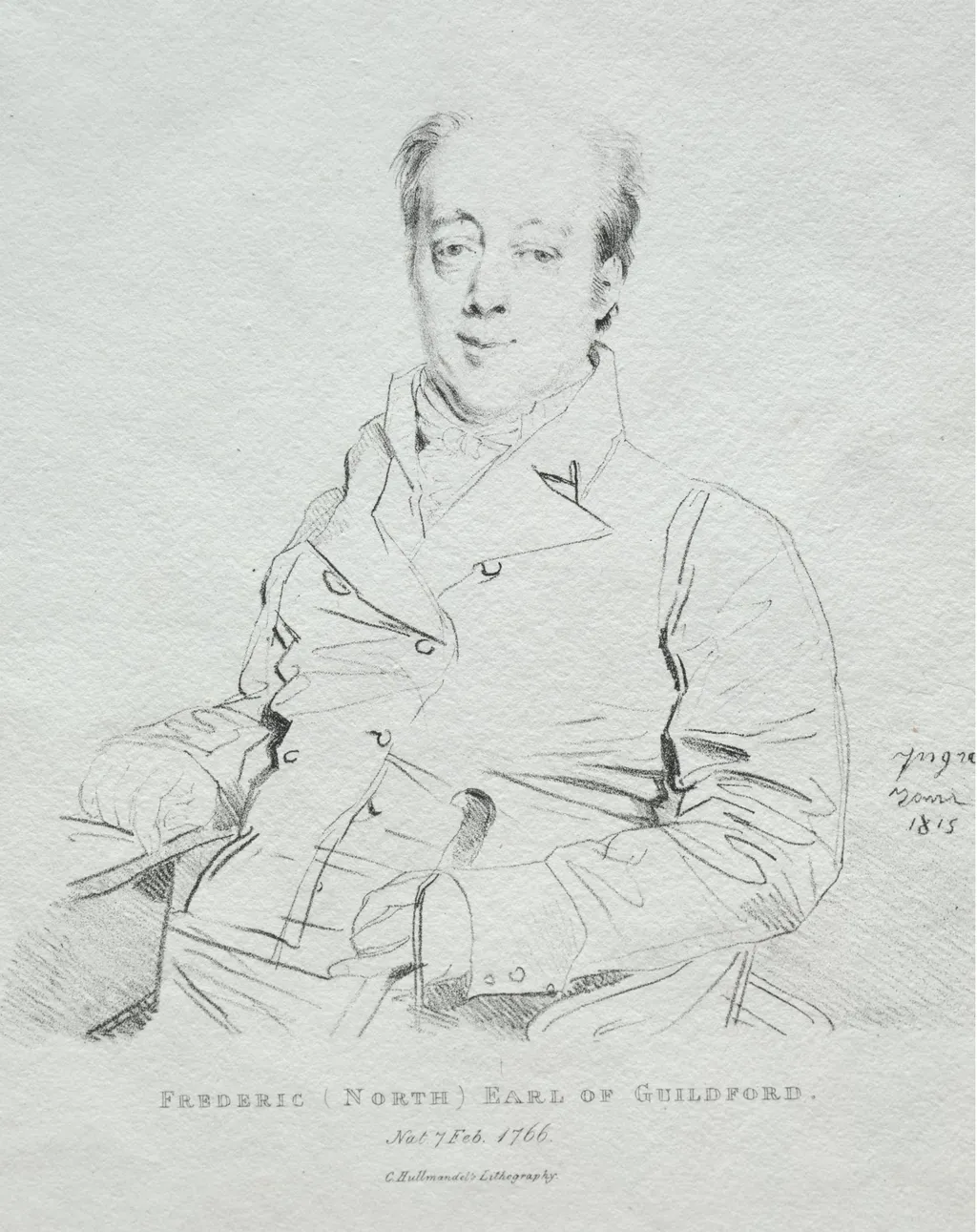 Frederic 5th Earl of Guilford, by Jean Auguste Dominique Ingres, 1815