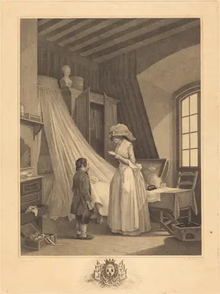 L'accident imprevu, by J.-Louis Darcis, ink, 1789