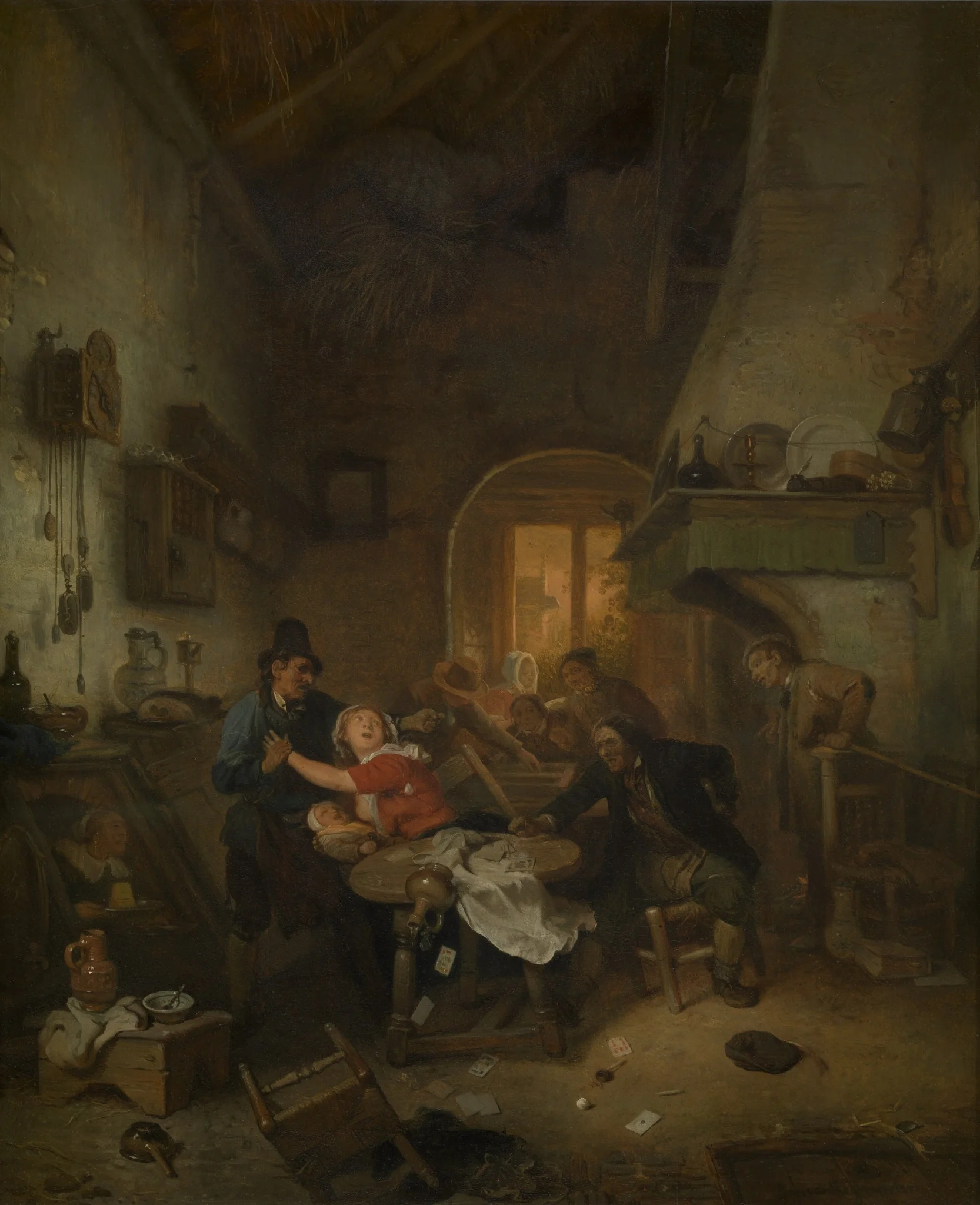 Cardplayers Quarreling, detail