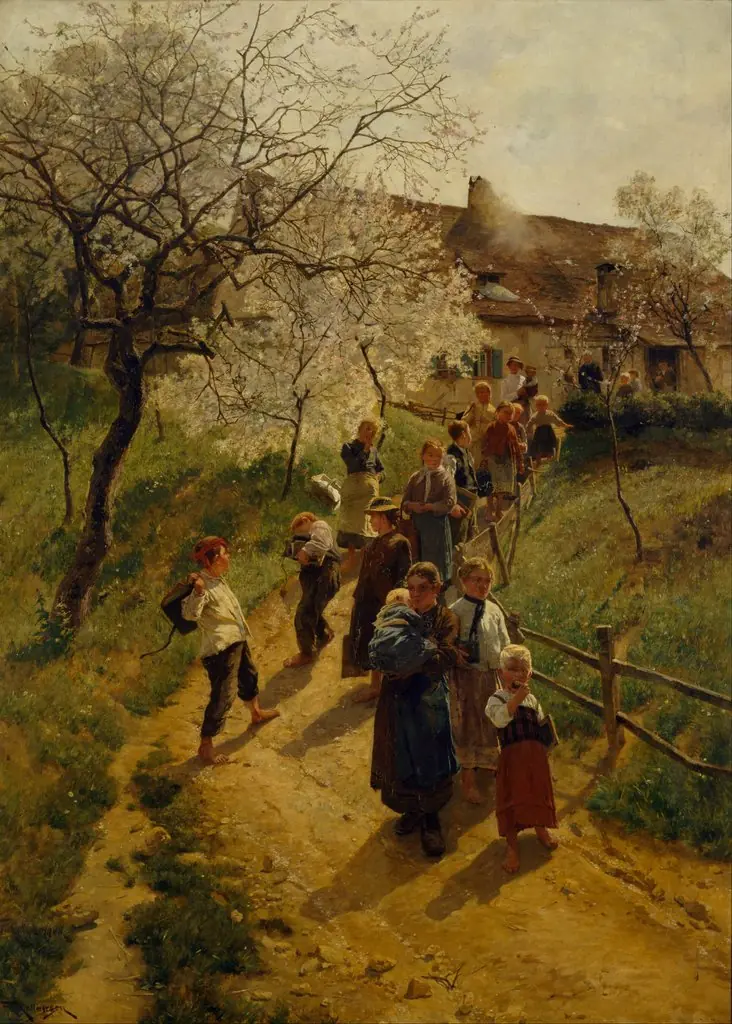 A spring day, by Friedrich Kallmorgen, oil, 1894