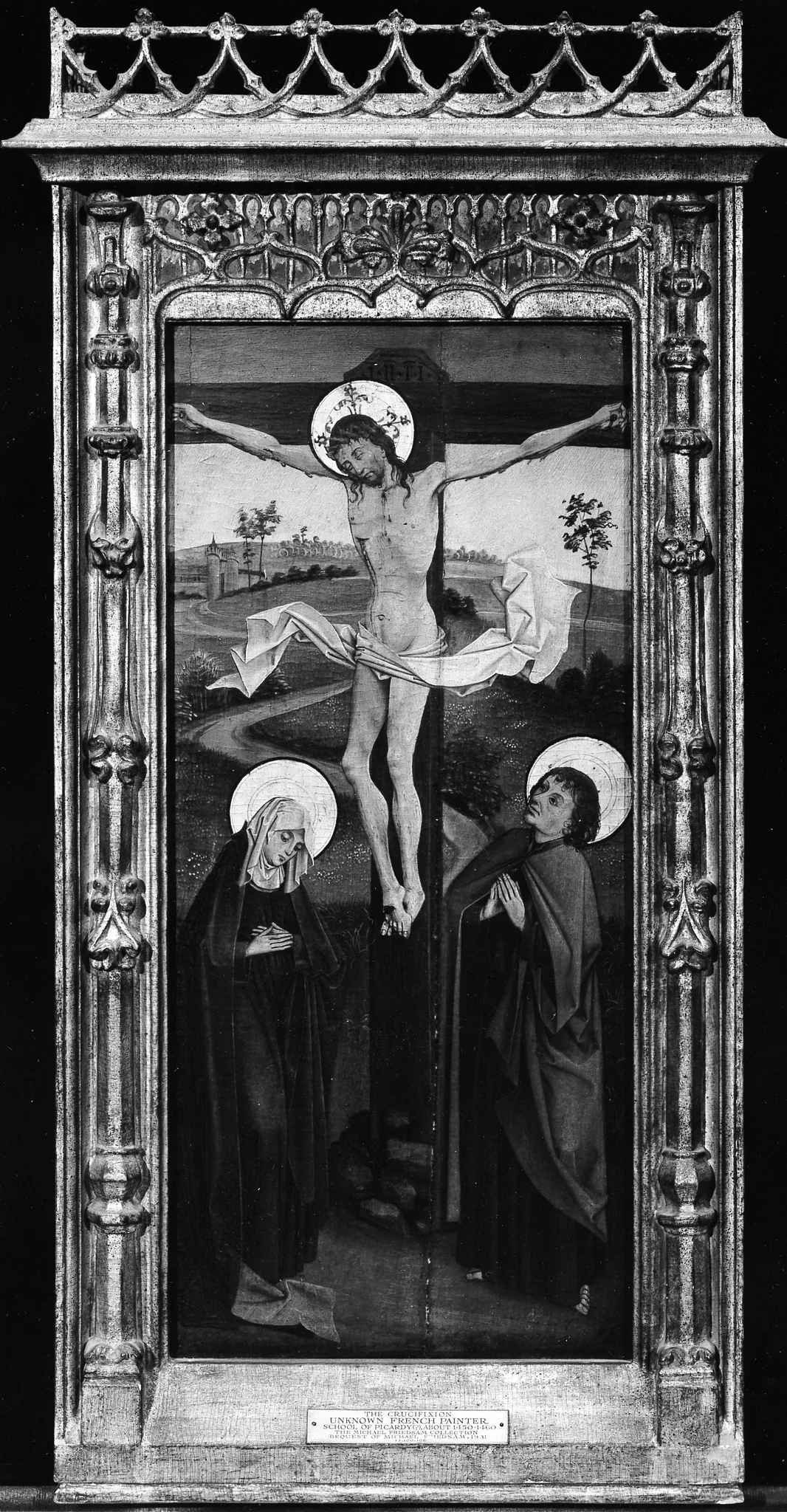 The Crucifixion, (reverse) Saint Francis of Assisi; The Resurrection, (reverse) An Abbot Saint, Possibly Saint Benedict, detail