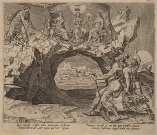 The Diligent Worker Aspiring to the Rightousness of the Lord, by Philip Galle, ink, 1572
