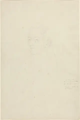 John Linnell, by William Blake, graphite, 1825