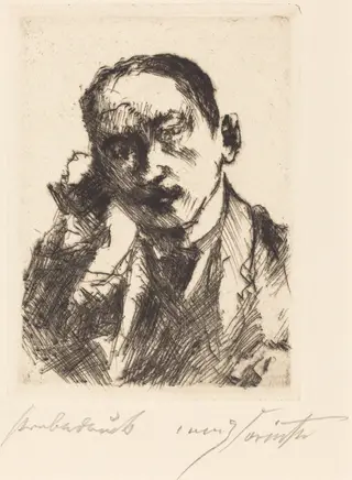 Bildnis K.S. (Portrait of K.S.), by Lovis Corinth, ink, 1920