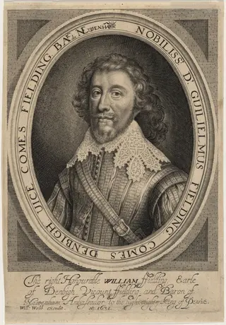 William Fielding, First Earl of Denbigh, by Robert van Voerst, ink, 1616