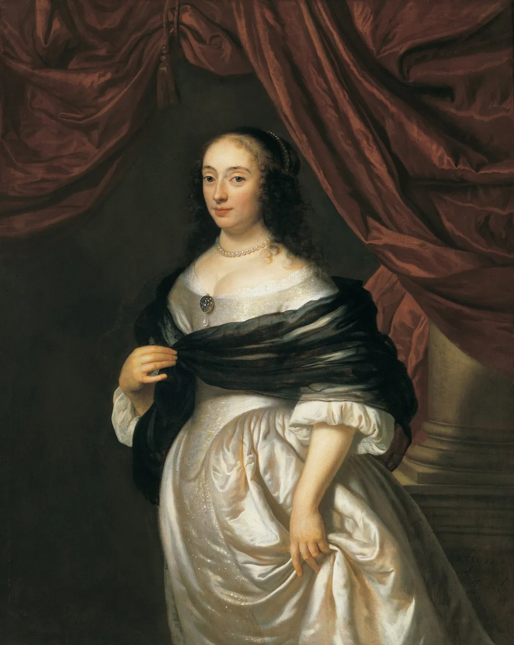 Retrato de la Condesa de Goldstein, by Jacob van Loo, oil, 1655