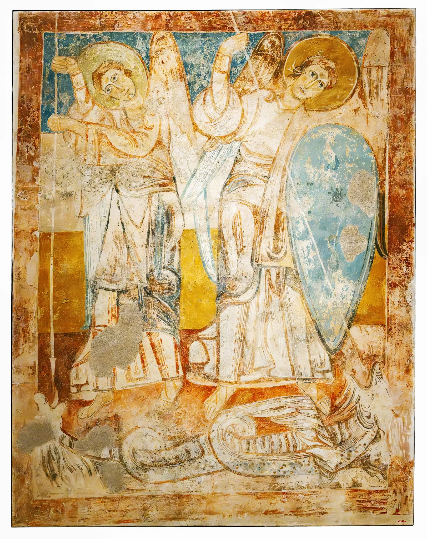 Àngels lluitant contra el drac, detail