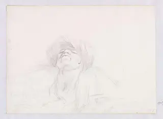 Male figure, probably North African, by Théodore Leblanc, 1832